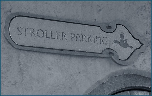 Stroller Parking-bordje in Universal Studios: Islands of Adventure, Orlando, Florida -|- Foto: Friso Geerlings  het WWCW 2005